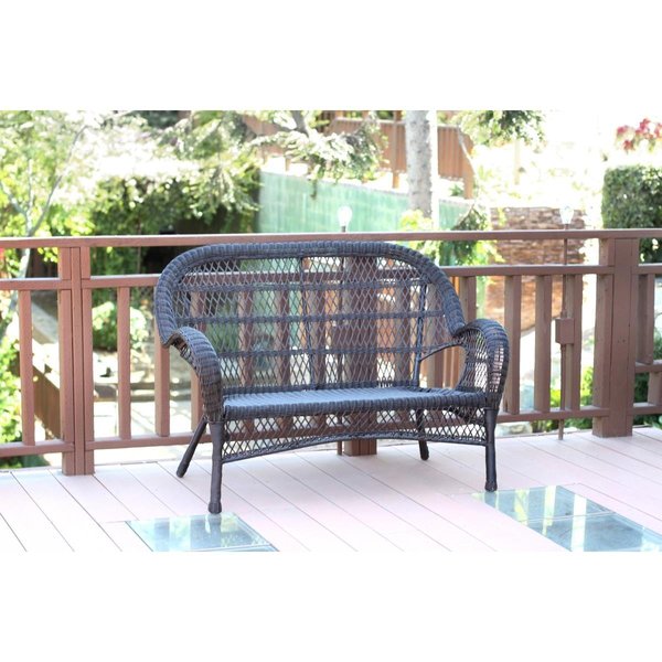 Seatsolutions Santa Maria Espresso Wicker Patio Love Seat SE2440116